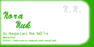 nora muk business card